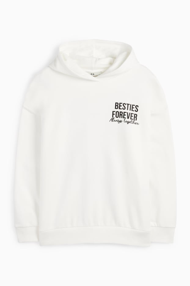 Kinder Mädchen - Bär - Hoodie - weiss