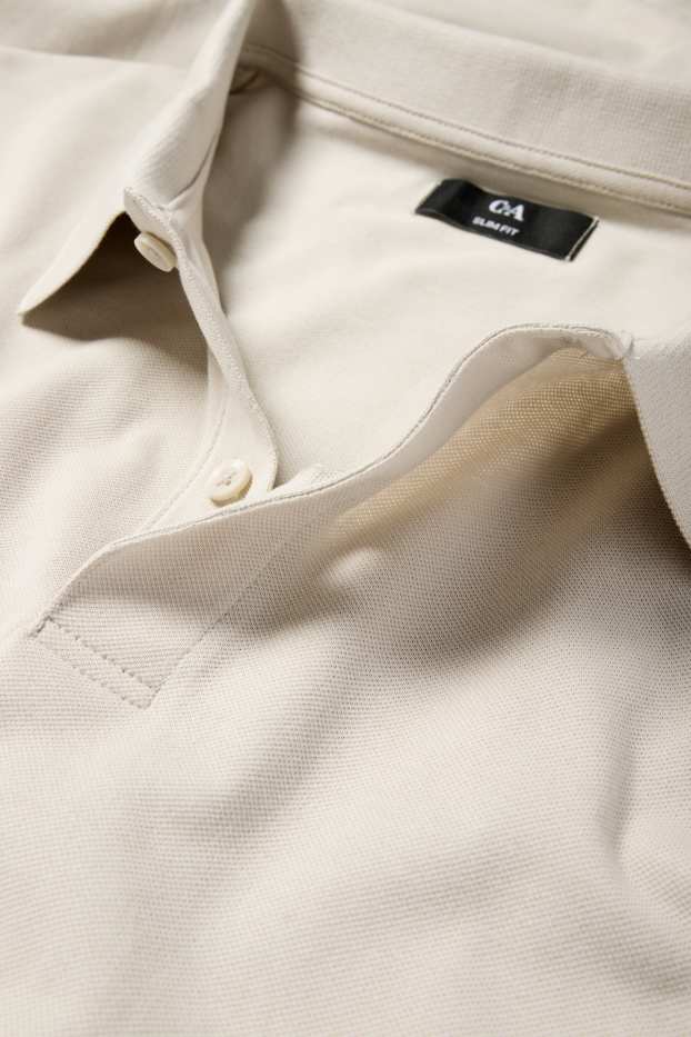 Heren - Poloshirt - beige