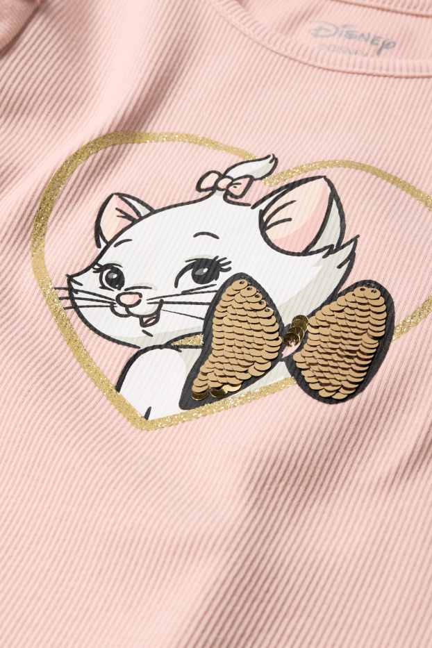 Kinder Mädchen - Aristocats - Langarmshirt - gerippt - dunkelrosa