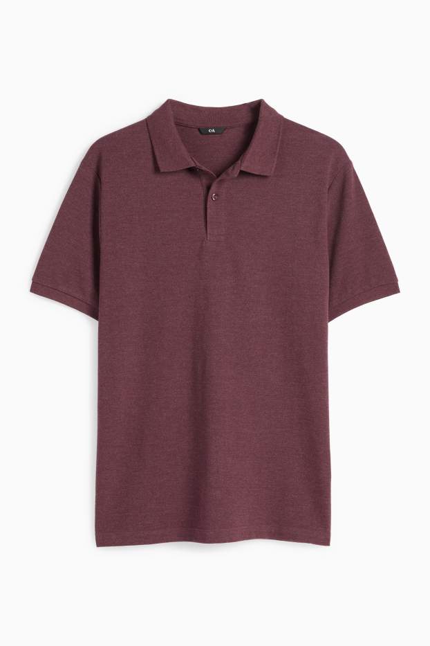 Herren - Poloshirt - bordeaux