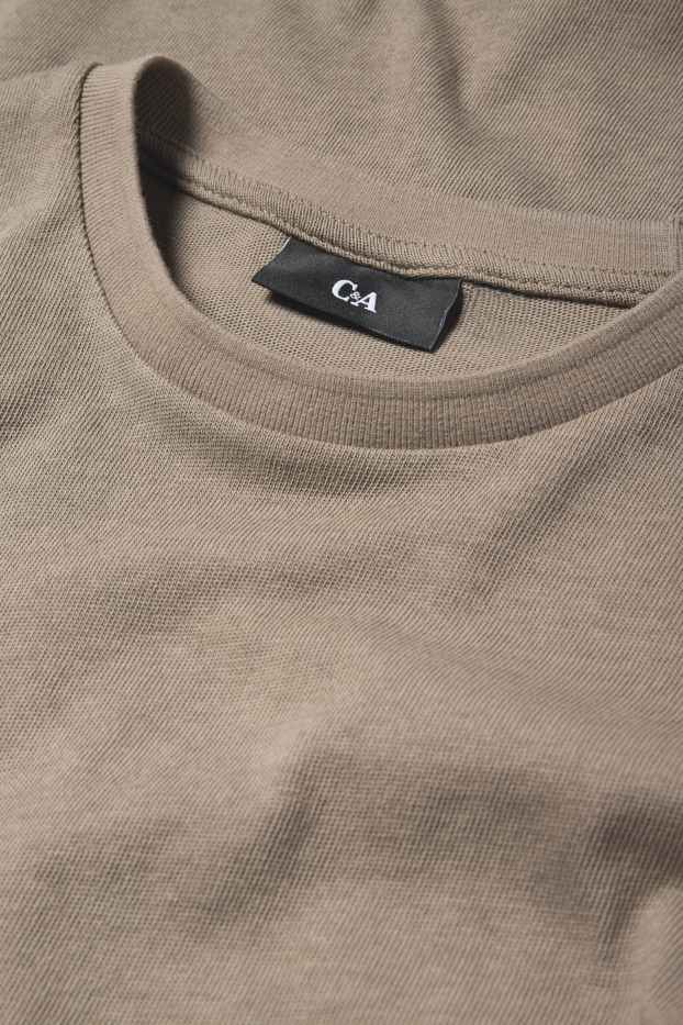 Hommes - T-shirt - regular fit - taupe