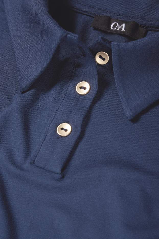 Femei - Tricou polo  - albastru închis