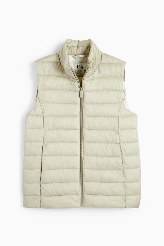 Damen - Steppweste - hellbeige