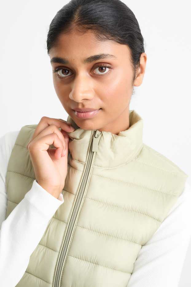 Damen - Steppweste - hellbeige
