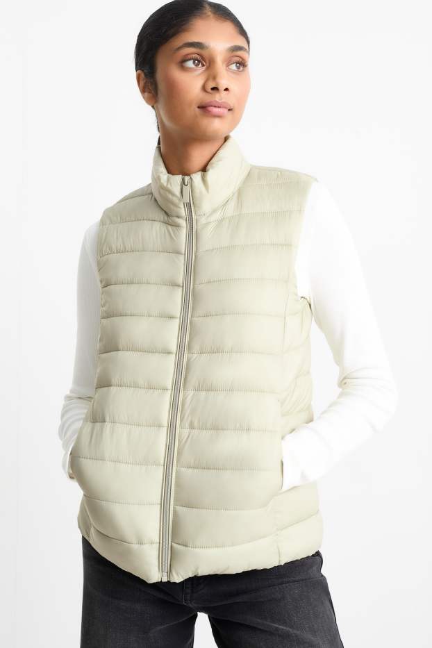 Damen - Steppweste - hellbeige
