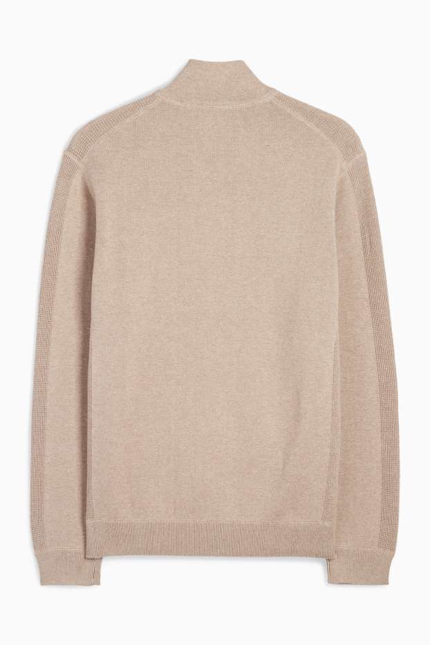 Heren - Gebreid vest - beige
