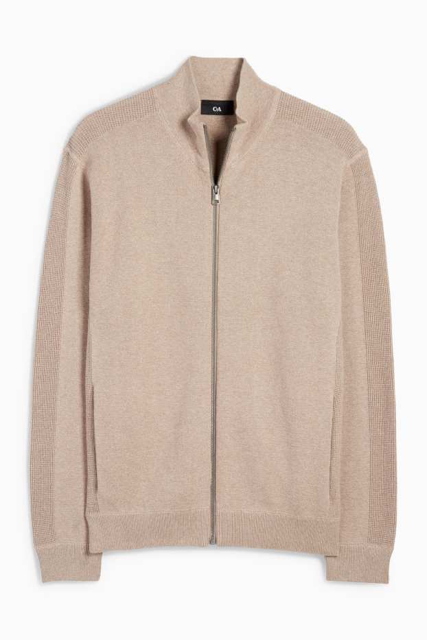 Heren - Gebreid vest - beige