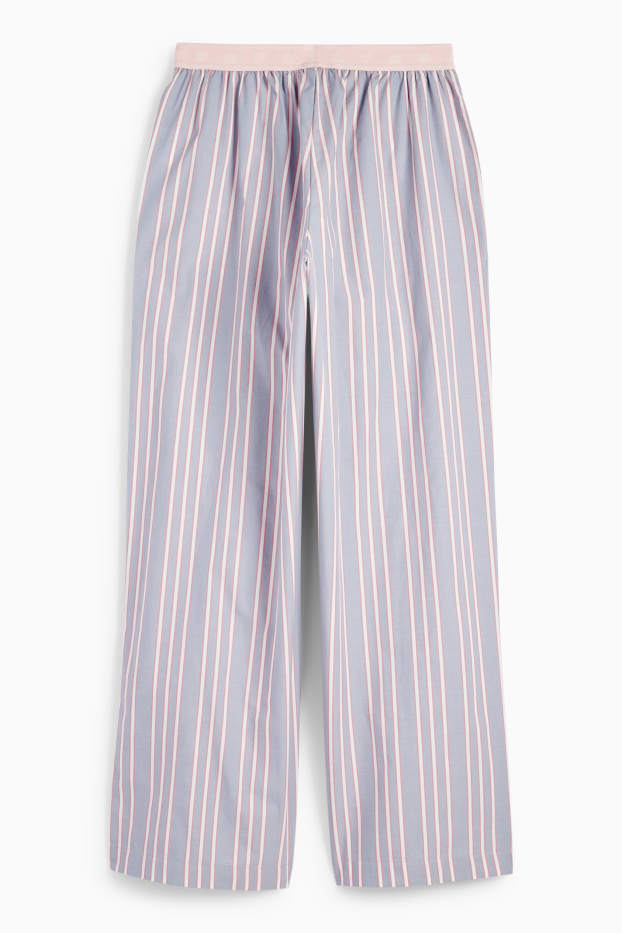 Donna - Pantaloni pigiama - a righe - azzurro