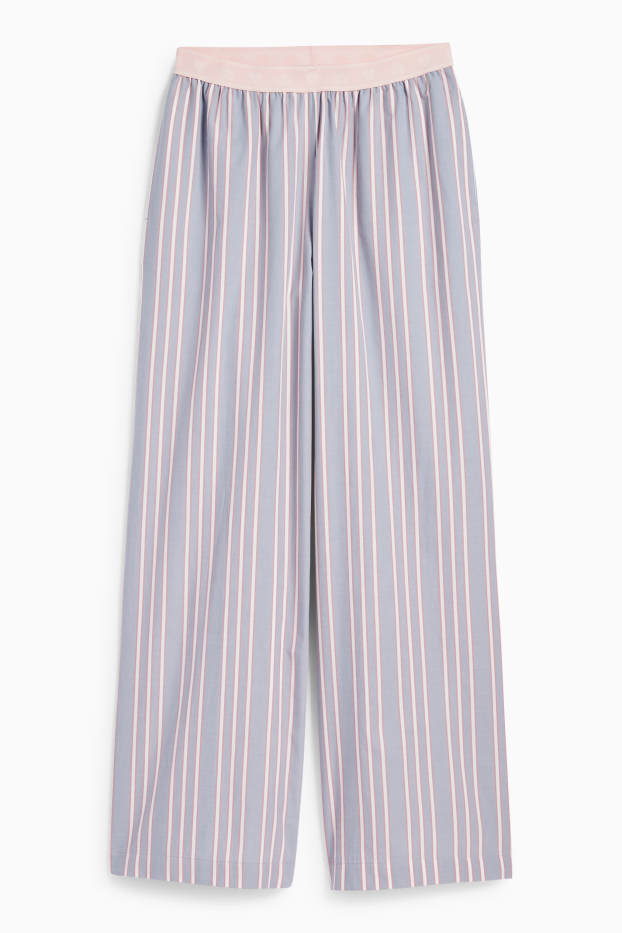 Donna - Pantaloni pigiama - a righe - azzurro