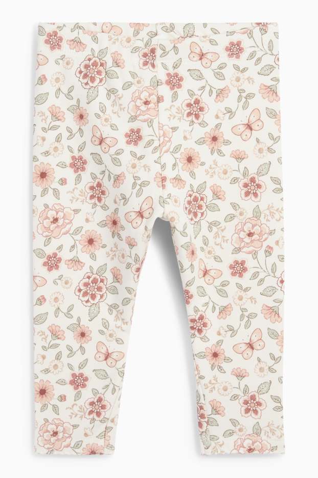 Baby Mädchen - Blümchen - Baby-Outfit - 3 teilig - mintgrün