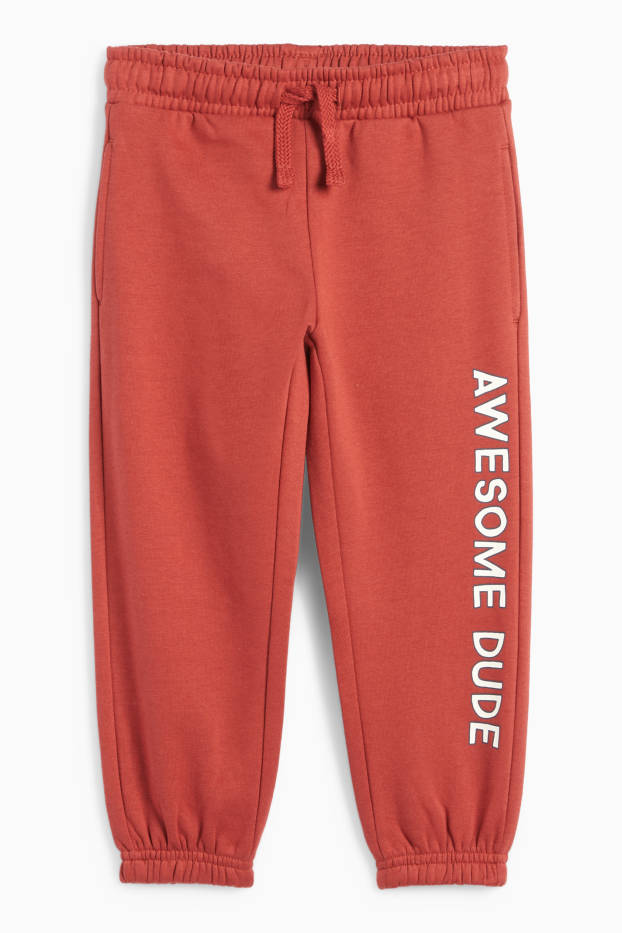 Kinder Buben - Jogginghose - dunkelorange