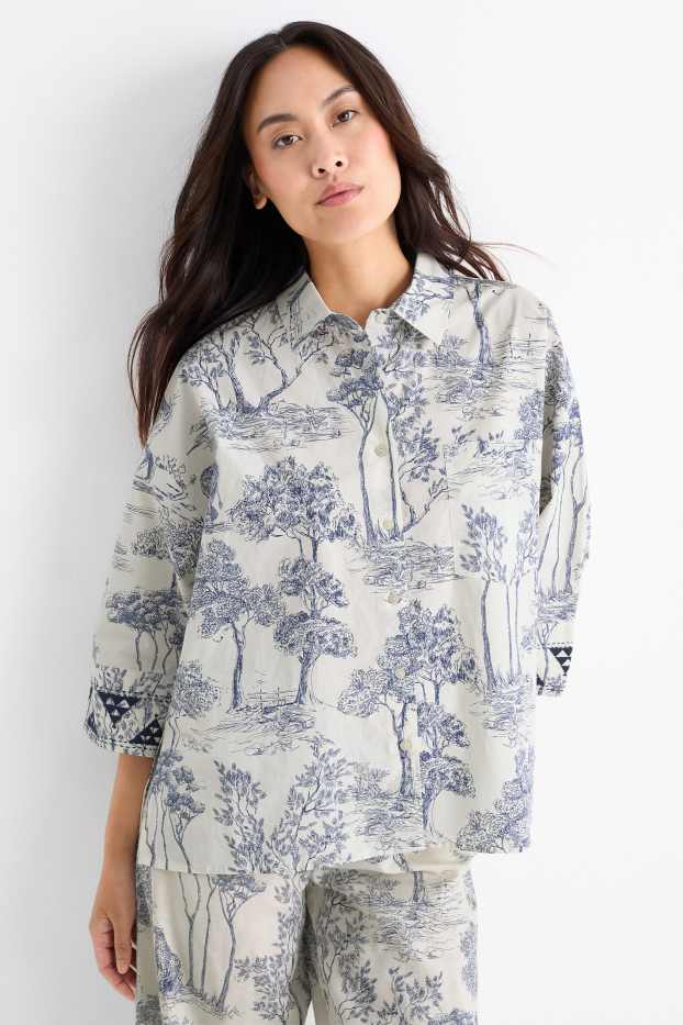 Donna - Rangsutra x C&A - blusa - bianco / blu