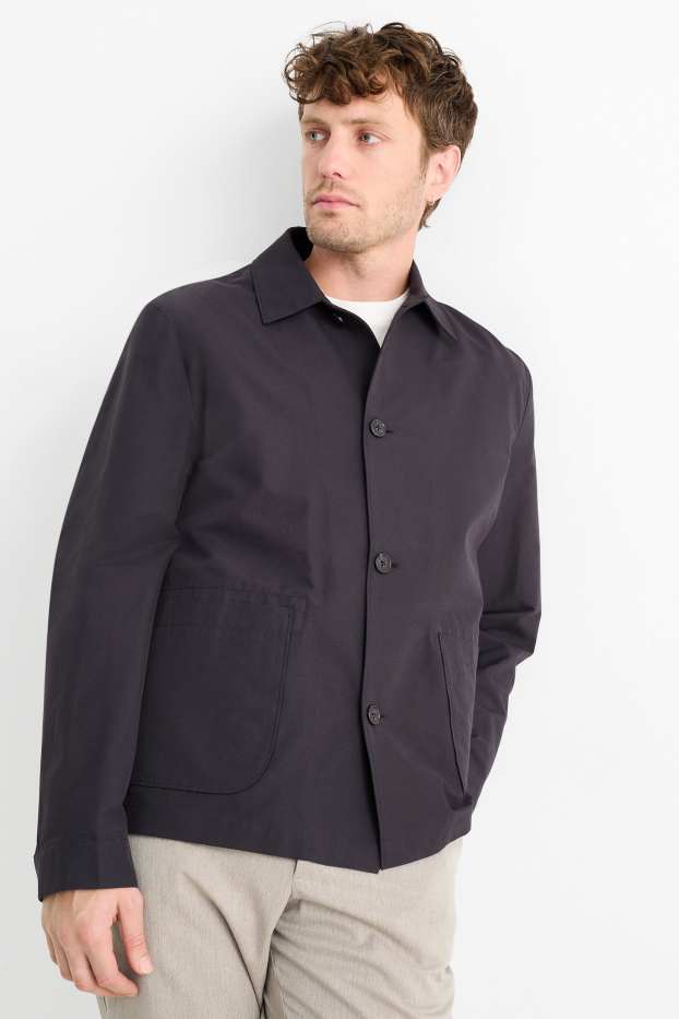 Herren - Hemdjacke - Relaxed Fit - Kent - dunkelblau