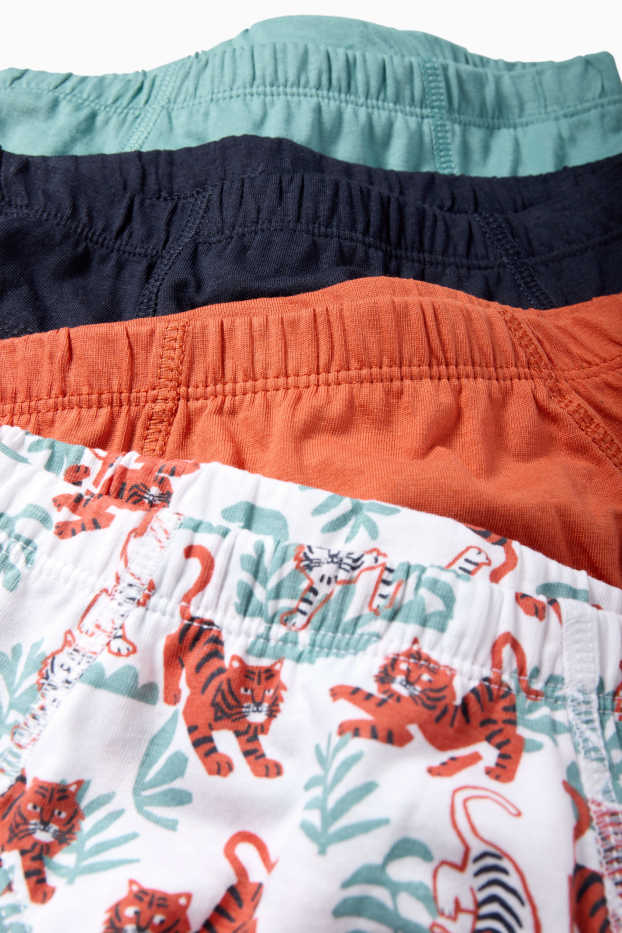 Kinder Jungen - Multipack 8er - Tiger - Slip - weiss
