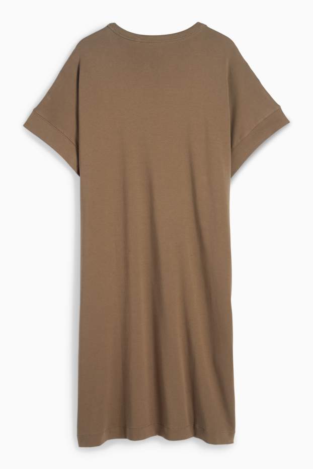 Mujer - Vestido estilo camiseta - marrón