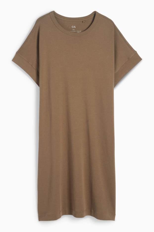 Mujer - Vestido estilo camiseta - marrón