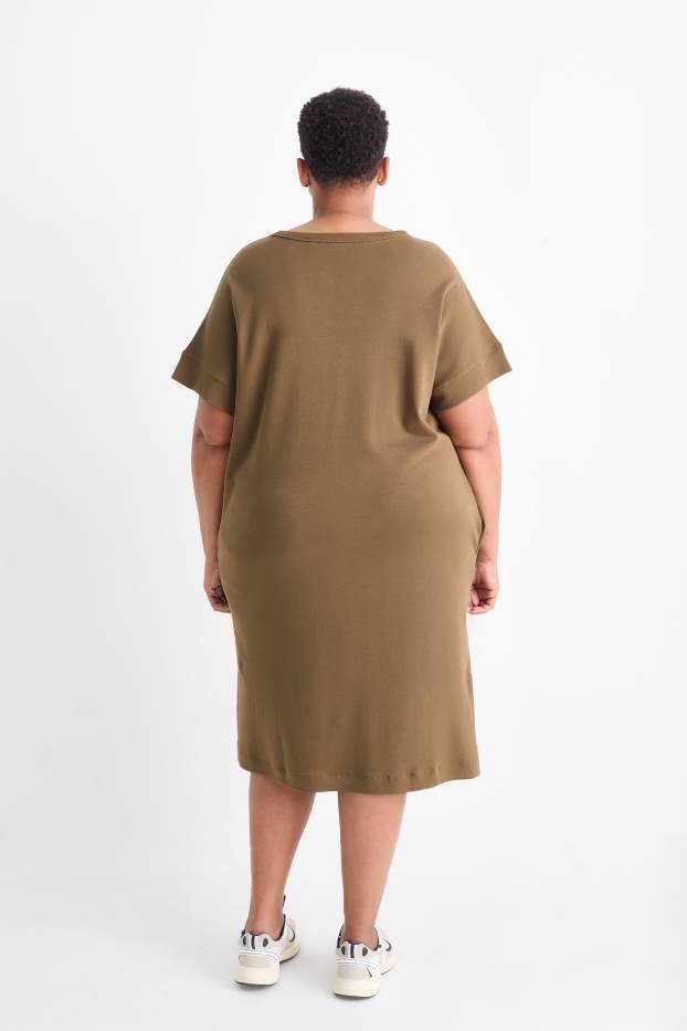 Mujer - Vestido estilo camiseta - marrón