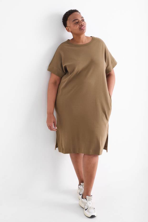 Mujer - Vestido estilo camiseta - marrón
