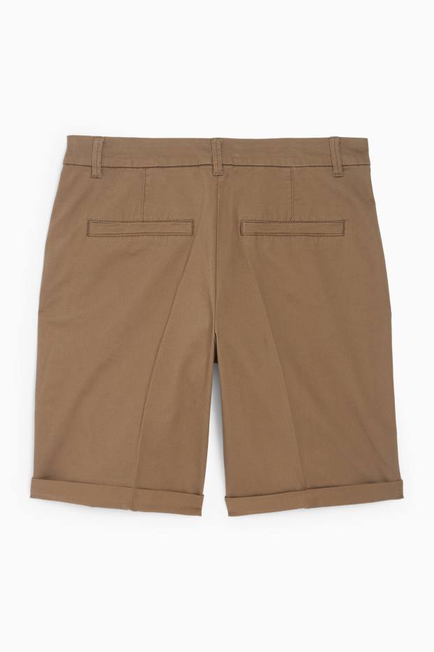 Damen - Bermudas - Mid Waist - hellbraun