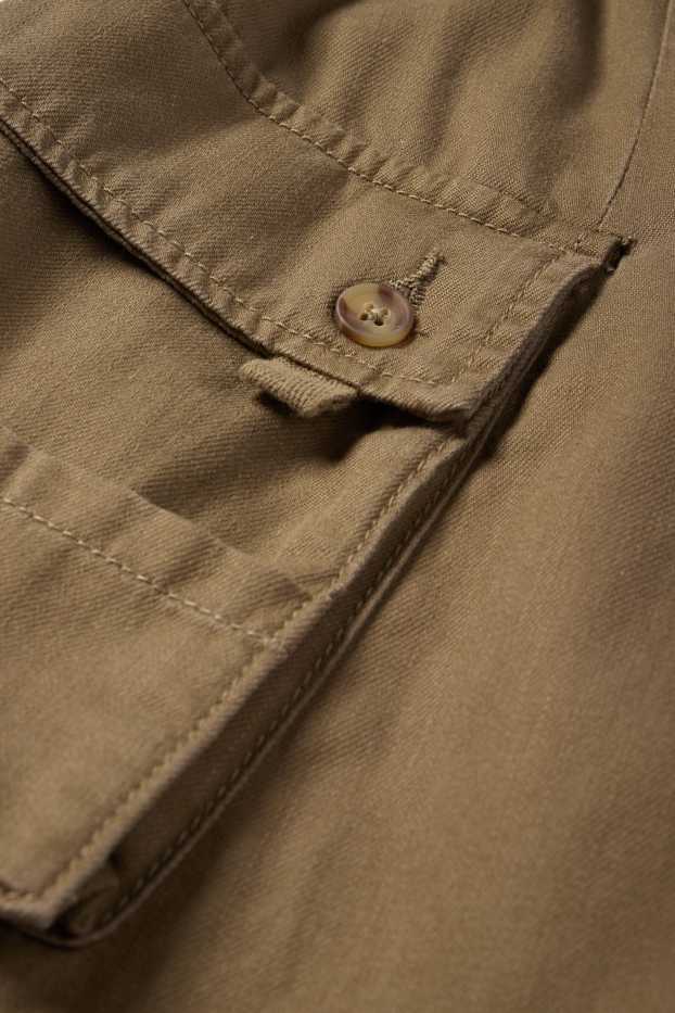 Dona - Pantalons curts cargo - high waist - marró