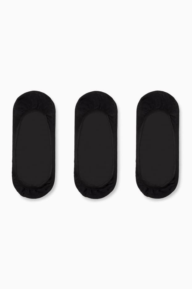 Women - Multipack of 3 - footsies - black