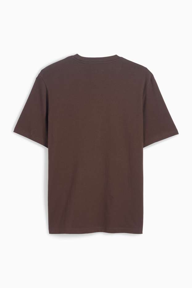 Heren - T-shirt - regular fit - Tupac - bruin