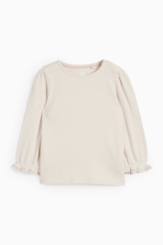 Baby Mädchen - Blümchen - Baby-Outfit - 2 teilig - jeansblau