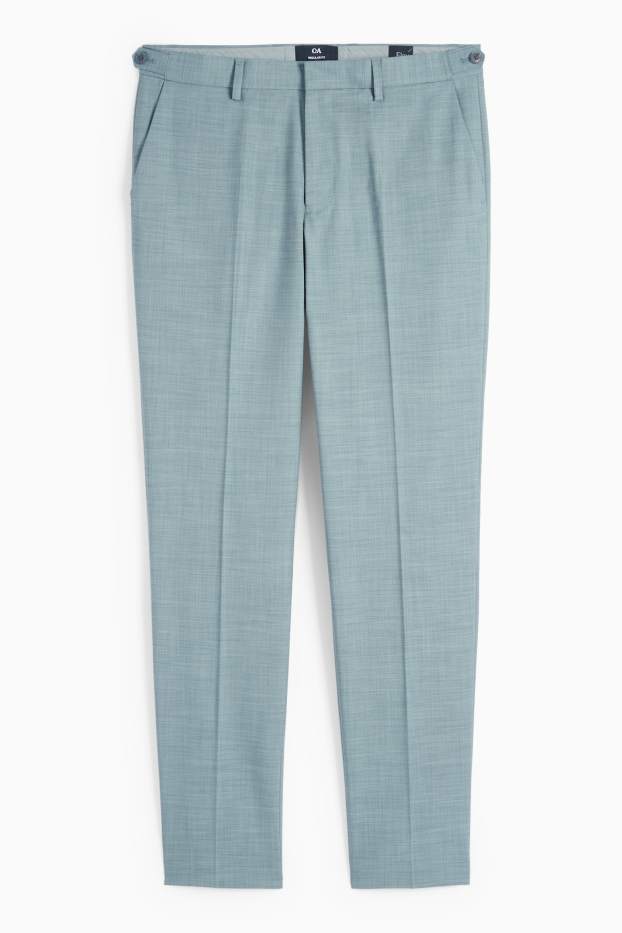Hommes - Pantalon de costume - regular fit - Flex - turquoise
