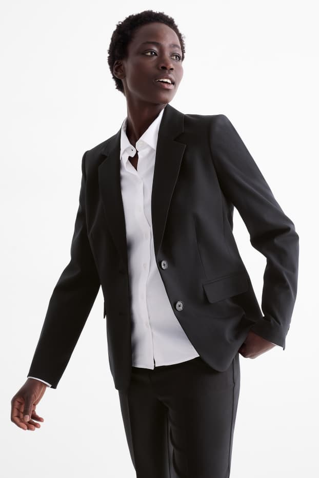 Women - Business blazer - regular fit - black