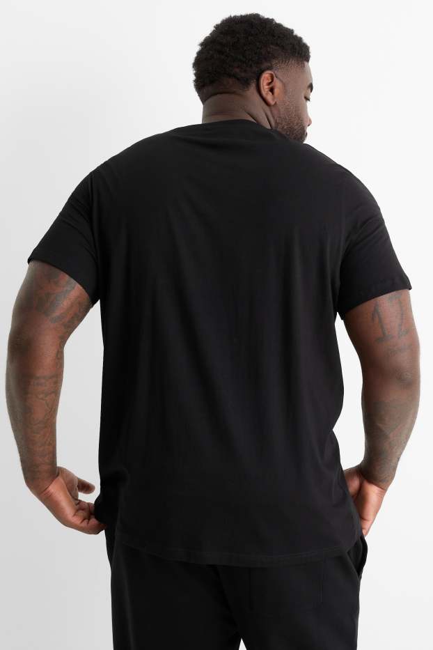 Heren - T-shirt - regular fit - zwart
