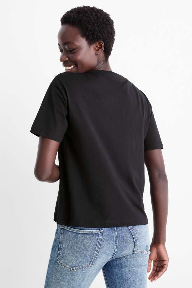 Dames - T-shirt - regular fit - zwart