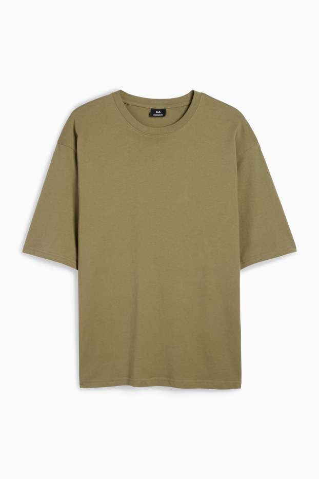 Men - T-shirt - oversized - green