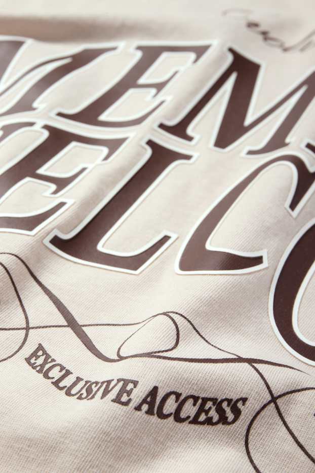 Hommes - T-shirt - relaxed fit - beige clair