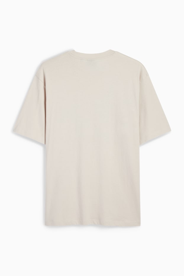 Hommes - T-shirt - relaxed fit - beige clair