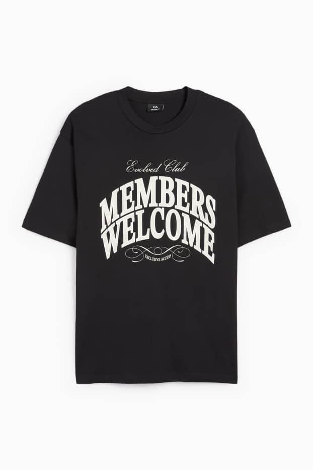 Herren - T-Shirt - Relaxed Fit - schwarz