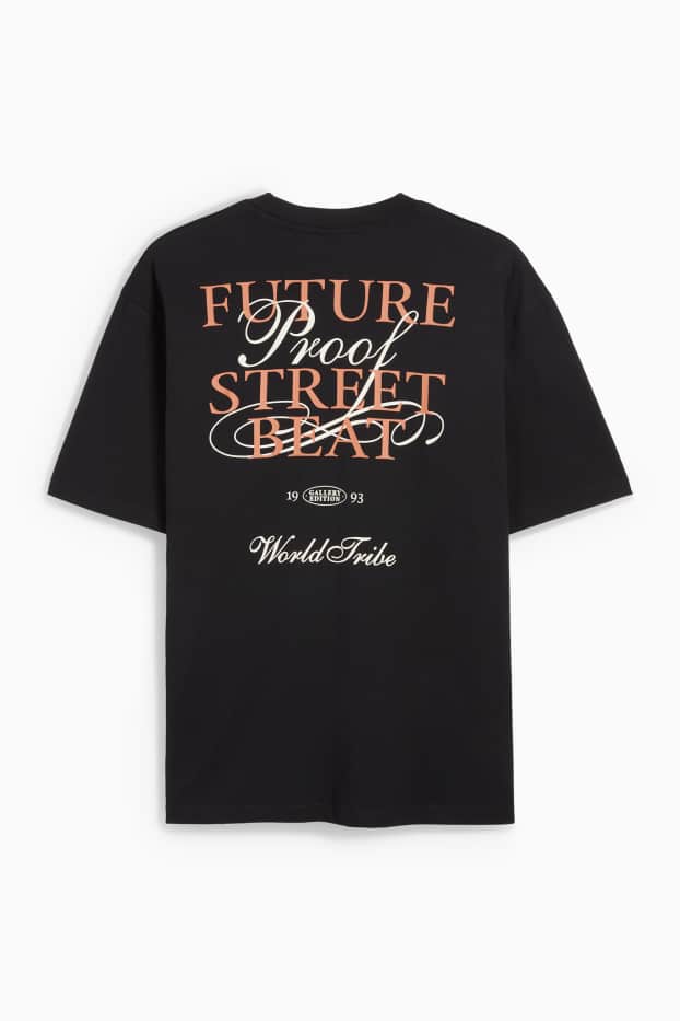 Herren - T-Shirt - Relaxed Fit - schwarz