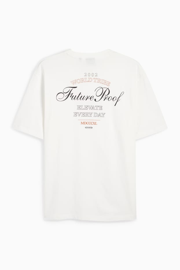 Hommes - T-shirt - relaxed fit - blanc