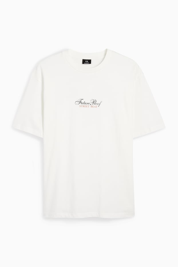 Hommes - T-shirt - relaxed fit - blanc