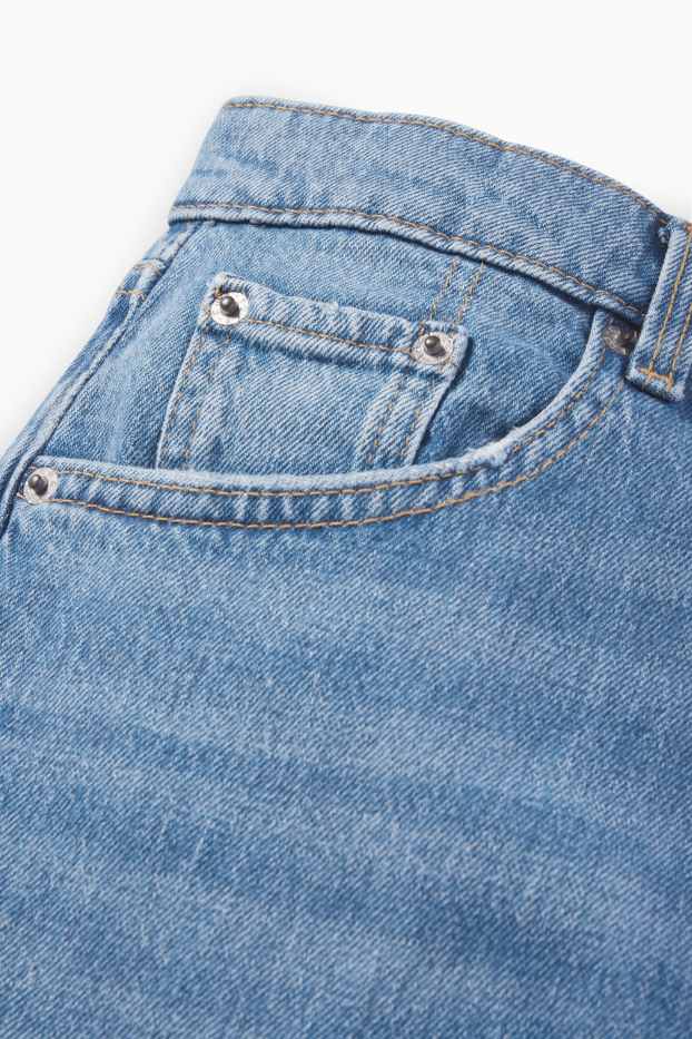 Femmes - Mom short - high waist - LYCRA® - jean bleu