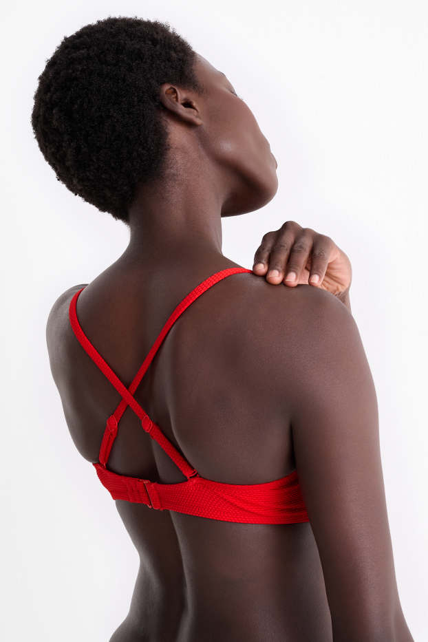 Damen - Bikini-Top - Bandeau - wattiert - LYCRA® XTRA LIFE™ - rot