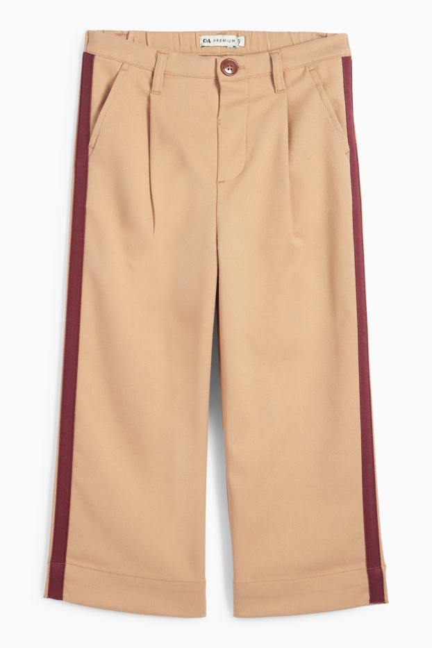 Kinder Mädchen - Stoffhose - hellbraun