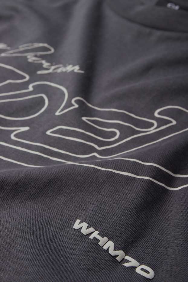 Heren - T-shirt - relaxed fit - donkergrijs