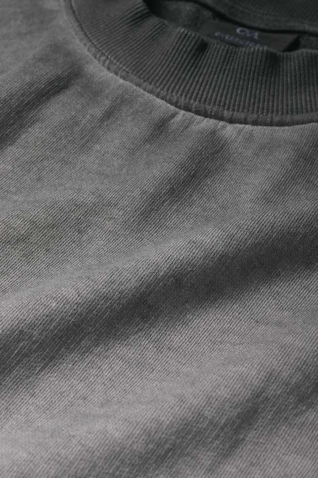 Uomo - T-shirt - oversize - fantasia - grigio scuro