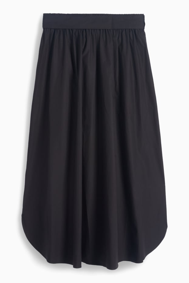 Women - Skirt with belt - black