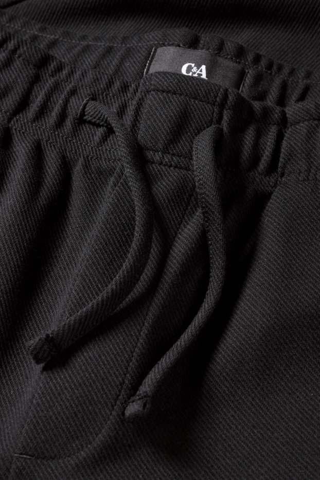 Men - Joggers - textured - black