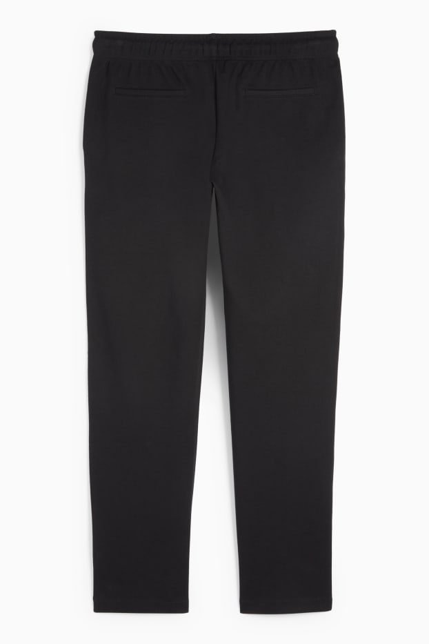 Men - Joggers - textured - black