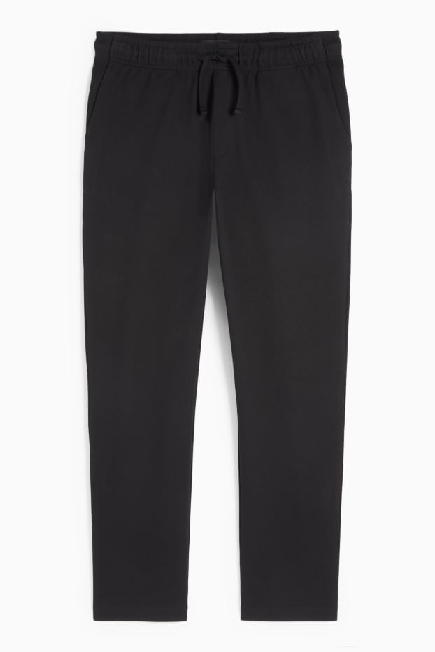 Men - Joggers - textured - black