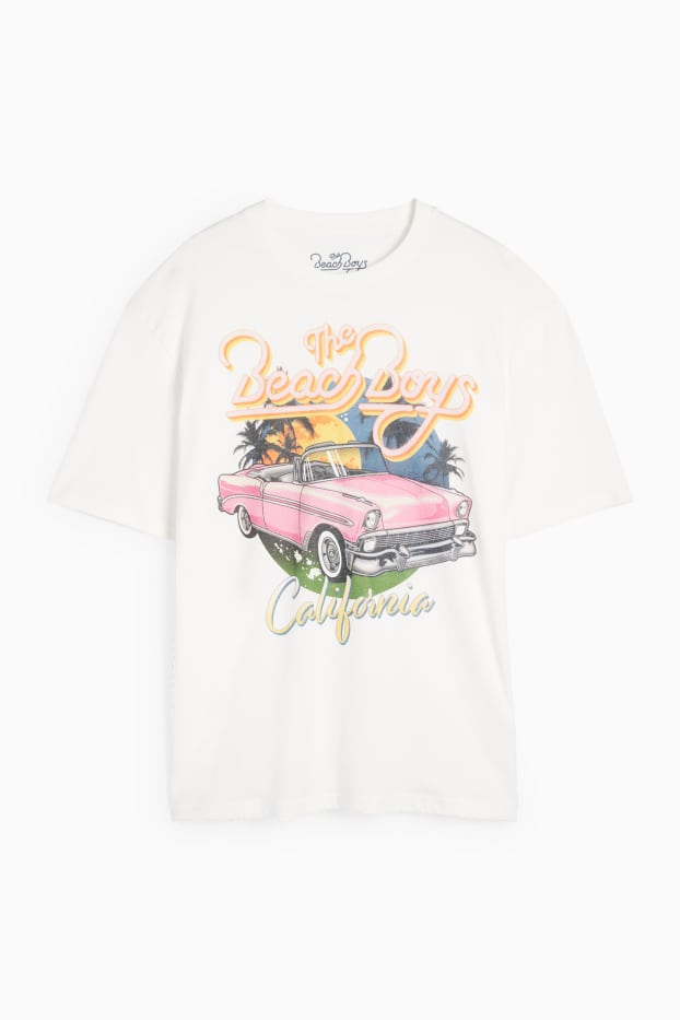 Herren - T-Shirt - Relaxed Fit - Beach Boys - weiß