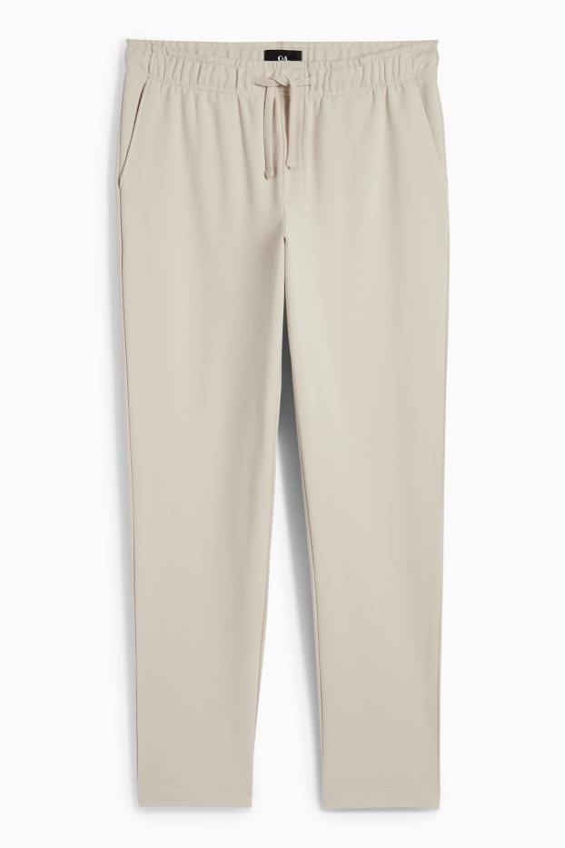 Heren - Joggingbroek - met structuur - beige