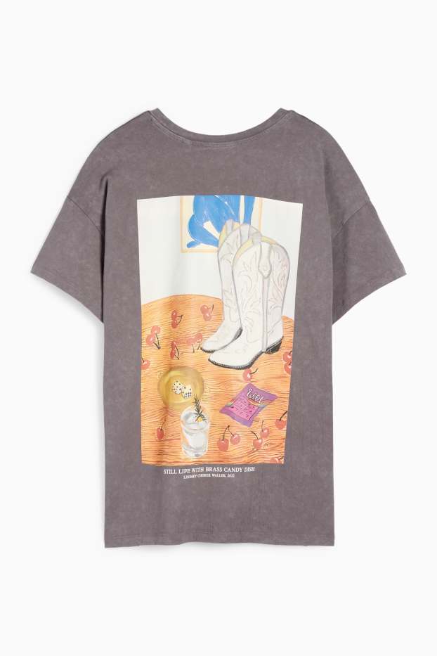 Femmes - T-shirt - Oversize - Lindsey Cherek Waller - gris